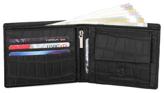 WildHorn Men Leather Wallet for Men Men's Wallet - BLACK CROCO