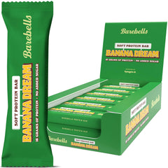 Barebells Protein Bars | 16g protein low carb chocolate bars | after workout low calorie snacks 12 x 55g (Soft Bars Banana Dream)