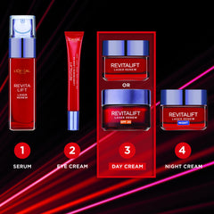 L’Oréal Paris Laser Renew Triple Action Anti-Ageing Day Cream, Reduce Wrinkle and Fine Line Appearance, Moisturises, Firms, Brightens Skin, Pro-Retinol, Hyaluronic Acid and Vitamin C, 50ml