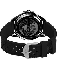 Timex 43 mm Harborside Coast Watch - Black/Green/Silver-Tone