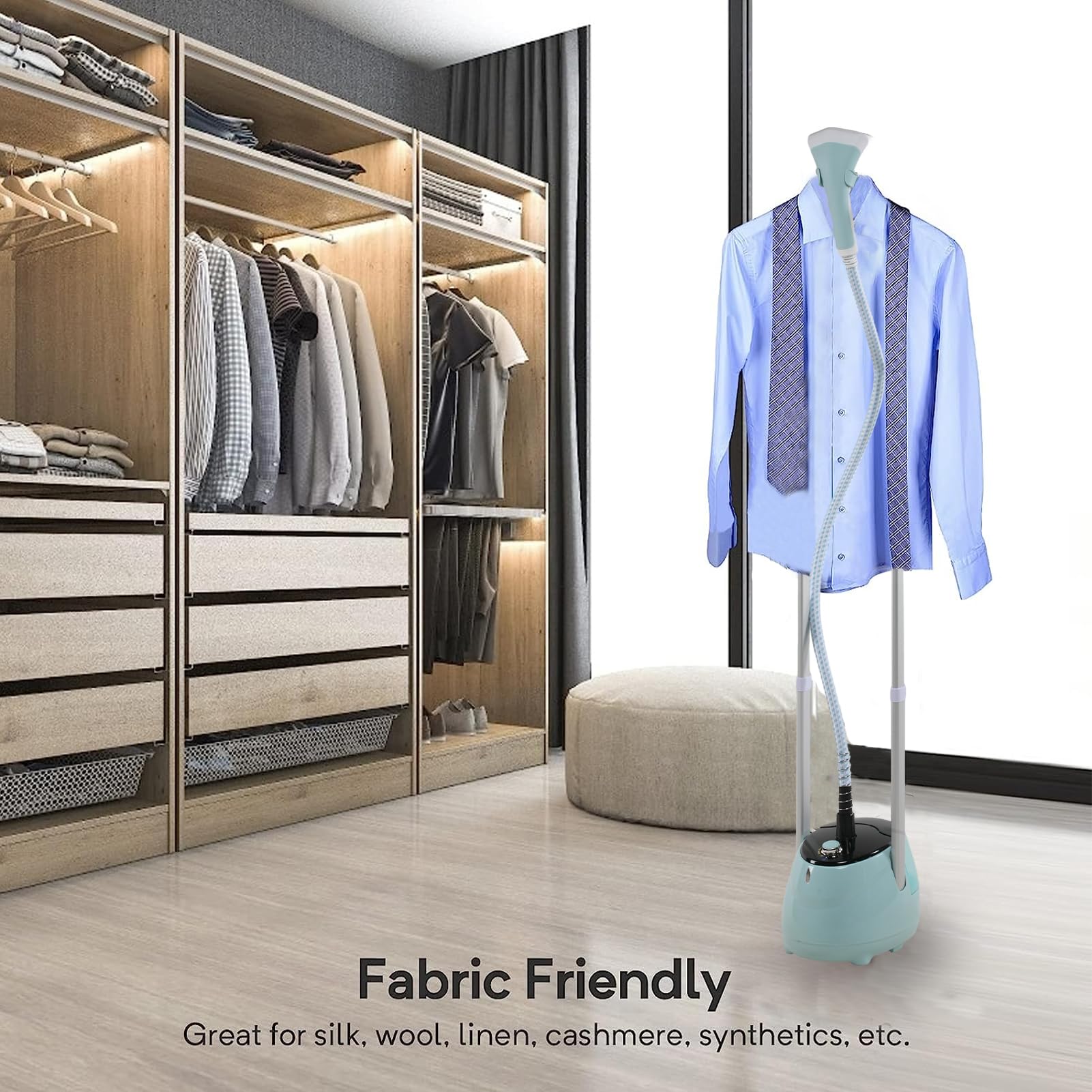 TDOO Garment Steamer 1800W With Height Adjustable Ironing Board, Three-stage lifting adjustment lever, Heat Insulated Steam Hose，Ten levels of steam temperature adjustment,Anti-dry design