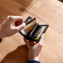 Aluminium Smart Case V2 Wallet - Metal Clasp - RFID Blocking Card Holder - Holds up to 10 Cards and Banknotes - Laser Engraved Space Case