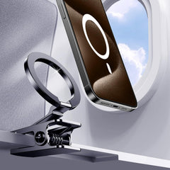 Angju Travel Essentials for Foldable MagSafe Airplane Phone Holder, Universal Hands-Free Plane Phone Holder Travel Essentials for Car, Portable Travel Accessories for iPhone 15/14/13/12 & Magsafe Case