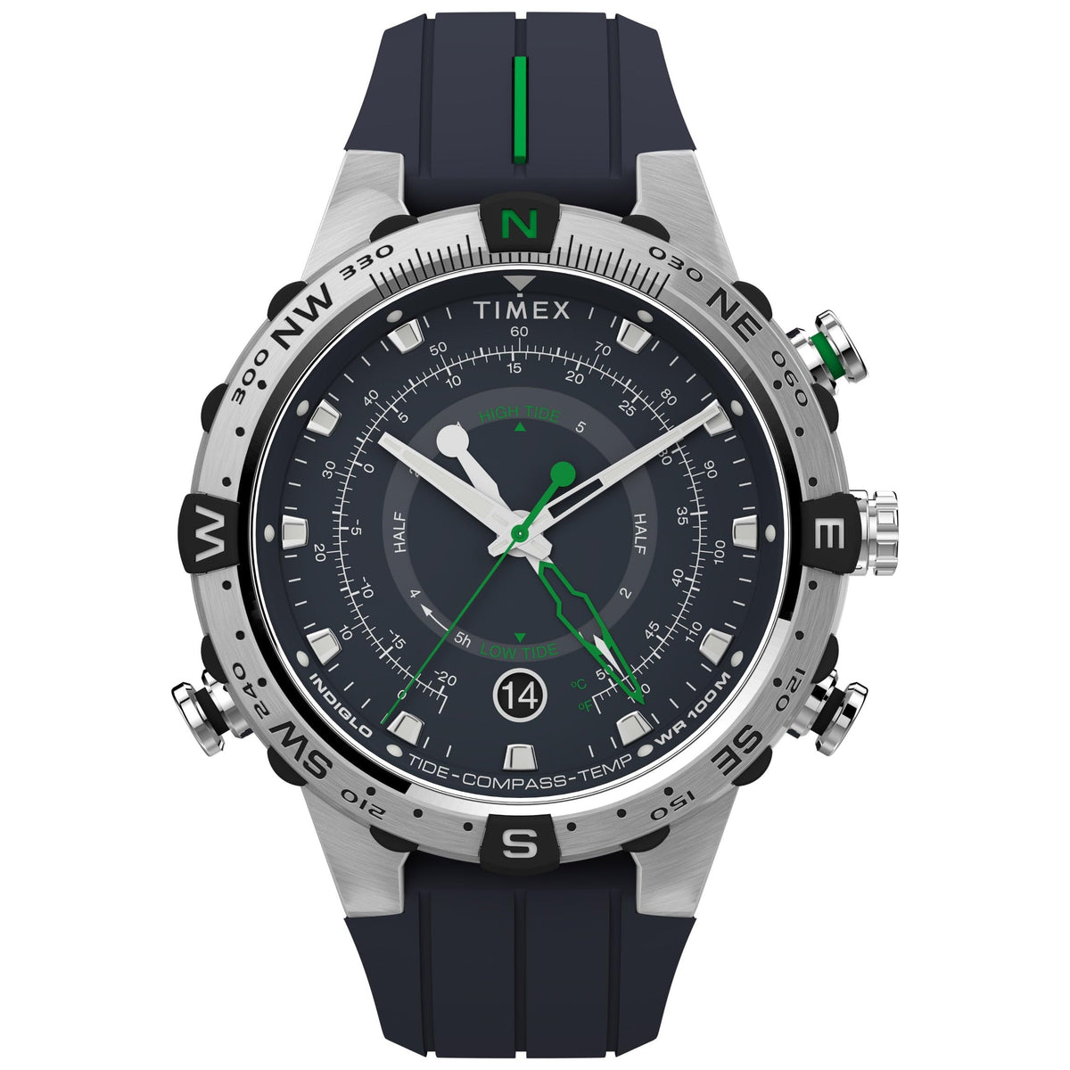 Timex Men's Expedition Tide-Temp-Compass 45mm Watch - Blue/Silver-Tone