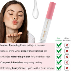 Lip Plumper with Vitamins D & E Long Lasting Filler Lip Gloss Balm Natural Lip Tint Oil for Fuller Softer Lips Beauty Essential for Her