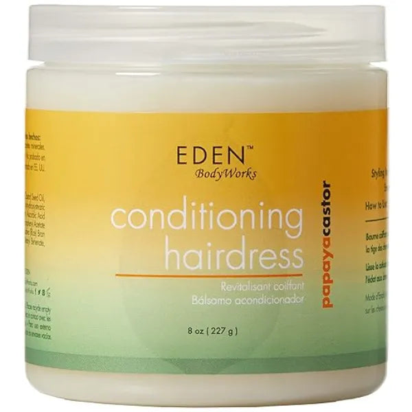 EDEN BodyWorks Papaya Castor Conditioning Hairdress Reduce Frizz, Nourish Hair & Scalp Light Hold  8 oz