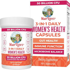 MARYRUTH'S 3-in-1 Daily Health Probiotics + Postbiotics for Women | Hormone Support & Gut Health Supplement for Women | Women’s Probiotic Supports Vaginal Health | 50 Billion CFU | Vegan | 30 ct