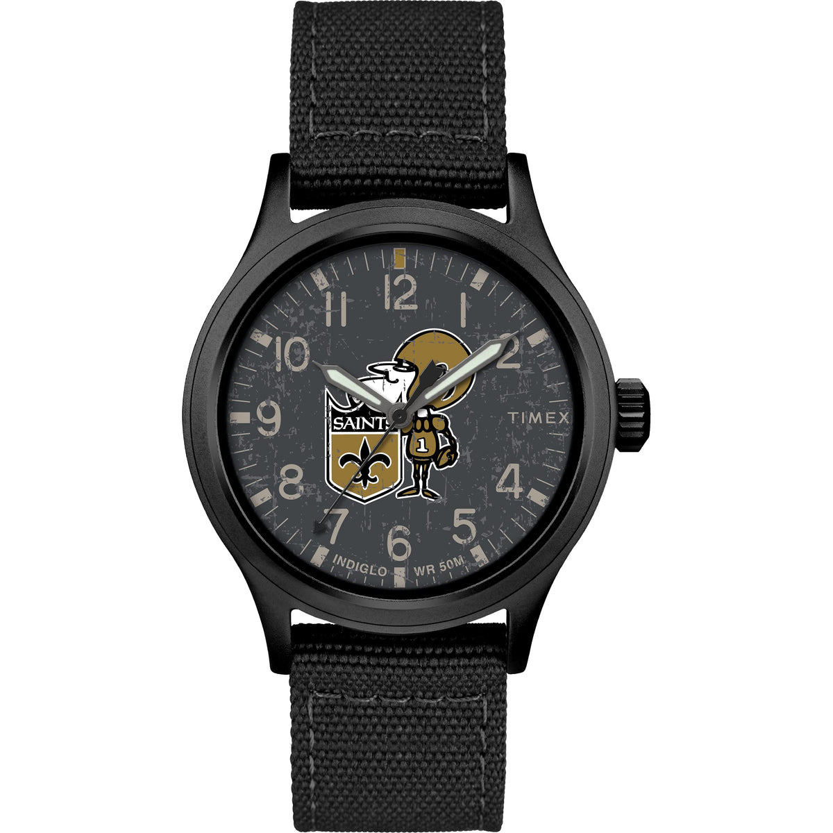 Timex Tribute Men's NFL Scout 40mm Quartz Fabric Strap - New Orleans Saints