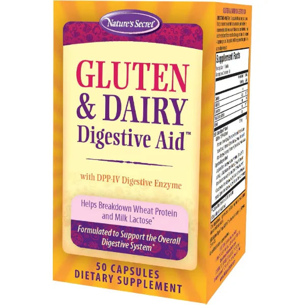 Nature's Secret Gluten & Dairy Digestive Aid Enzyme Support
