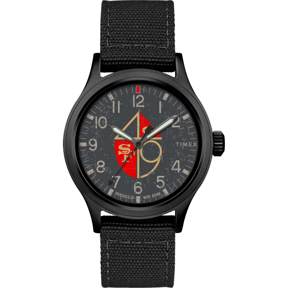Timex Tribute Men's NFL Scout 40mm Quartz Fabric Strap - San Francisco 49ers