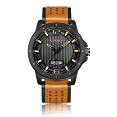 Curren Casual Watch For Men Analog Leather - 8293