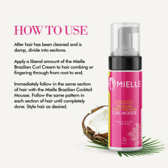 Mielle Organics Babassu Brazilian Curly Cocktail Curl MoUSse For Dry & Hair Types, 7.5 Ounces, Ounce (Pack Of 1)