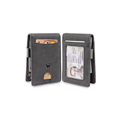 TRAVANDO Money Clip Wallet Atlanta Mens Front Pocket Slim RFID Blocking - Credit Card Holder - Mini Bifold - Grey