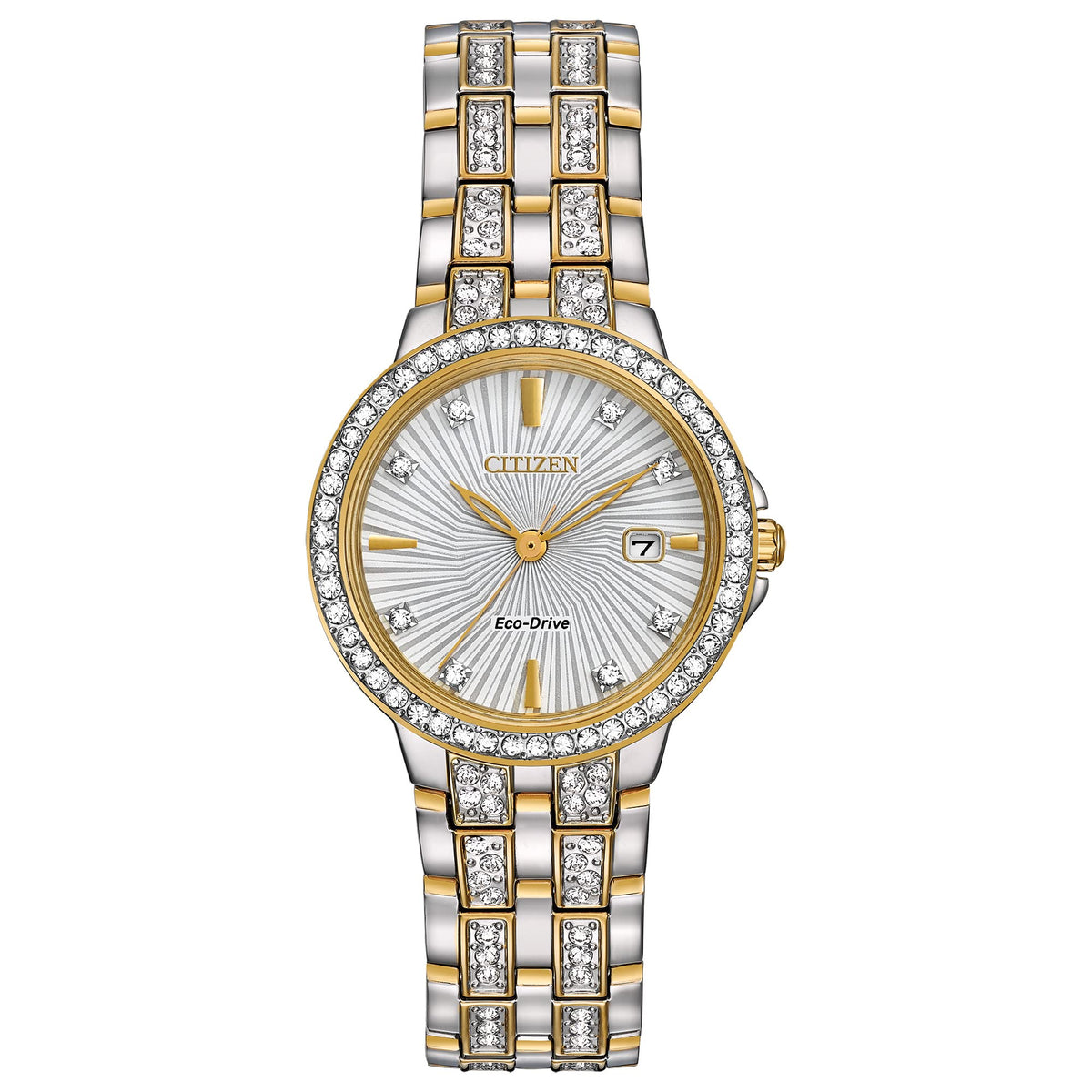 Citizen Eco-Drive Classic Womens Watch, Stainless Steel, Crystal