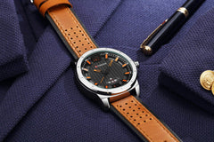 Curren Casual Watch For Men Analog Leather - 8293
