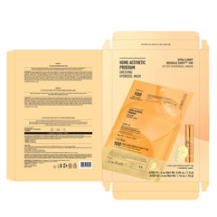 VT COSMETICS Vita-Light Reedle Shot 100 2-Step Hydrogel Mask(34.5gx4ea), Intensive Glowing, Exosome Glutathione Face Mask, Overnight Melting Mask, Korean Facial Mask