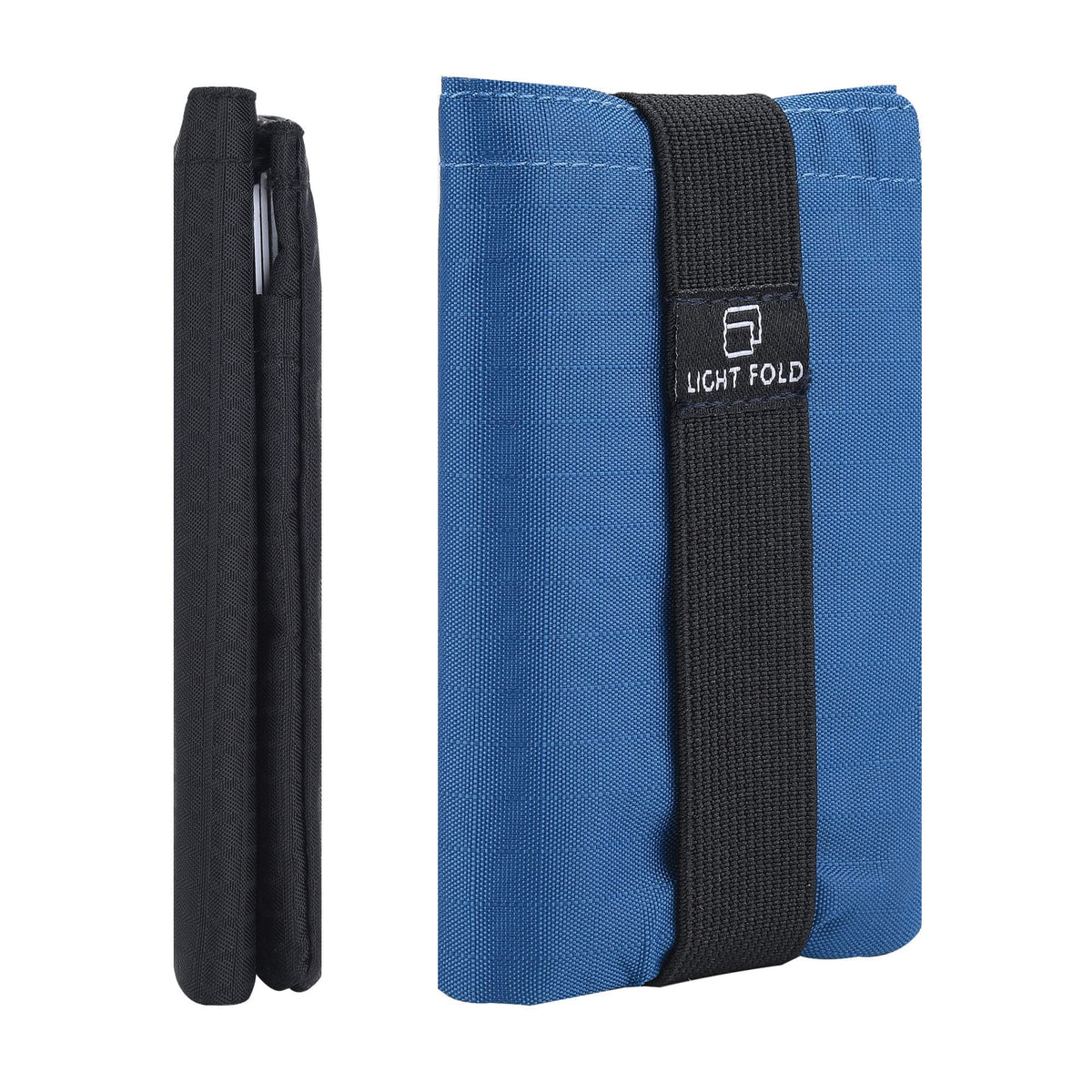 LIGHT FOLD Slim Minimalist Wallets for Men Trifold Nylon Card Holder Men's Wallet Ultra Thin & Stylish Design Front Pocket Wallet with RFID Blocking Hold Up to 12 Cards & Cash, Blue Green, One size