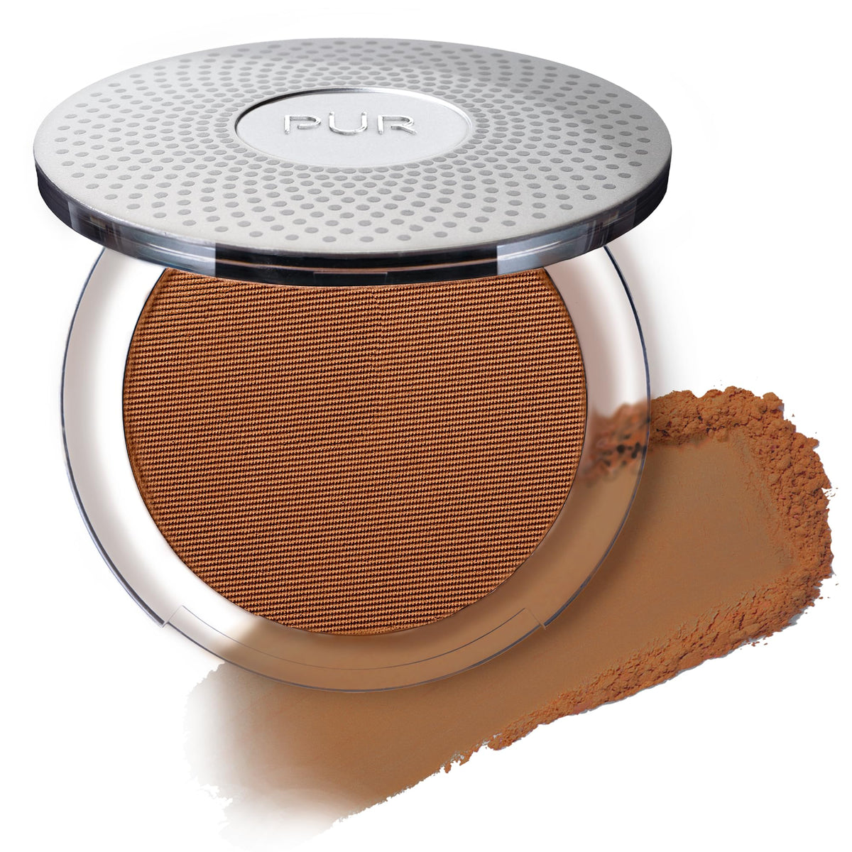 PÜR 4-in-1 Pressed Mineral Makeup SPF 15 Powder Foundation with Concealer & Finishing Powder- Medium to Full Coverage Foundation- Mineral-Based Powder- Cruelty-Free & Vegan Friendly- Cinnamon
