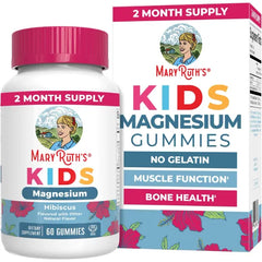 MARYRUTH'S Kids Magnesium Gummies, 50mg Magnesium Citrate for Kids 4+, 60ct | Bone Health, Calcium Absorption, Essential Mineral, Vegan, CLP Certified, Sugar Free, 60 Count