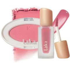 Laka Blush & Lip Duo Love Silk Blush #701 Harico & Fruity Glam Tint #134 Peaches