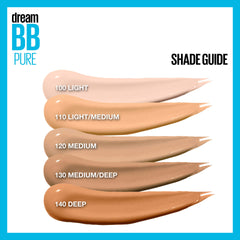 Maybelline New York Dream Pure Skin Clearing BB Cream, 8-in-1 Skin Perfecting Beauty Balm With 2% Salicylic Acid, Sheer Tint Coverage, Oil-Free, Deep, 1 Count