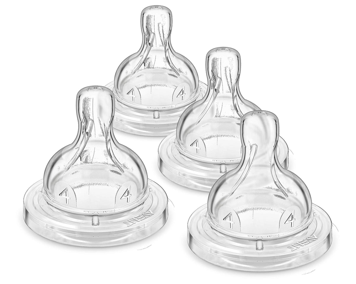 Philips Avent Anti-colic Baby Bottle Fast Flow , 4pk, Flow 4, SCF424/47
