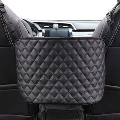 YLmeet Car Seat Storage Organizer and Handbag Holder, Upgraded Leather Handbag Holder for Purse Storage Phone Documents Pocket