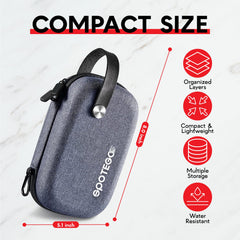 Electronics Bag, Tech Accessories Case, Organizer Case for Travel Electronics, Water-Resistant Shockproof Organizer Pouch Compatible with Charger, Charging Cables, Flash Drive, Headphones (Grey)
