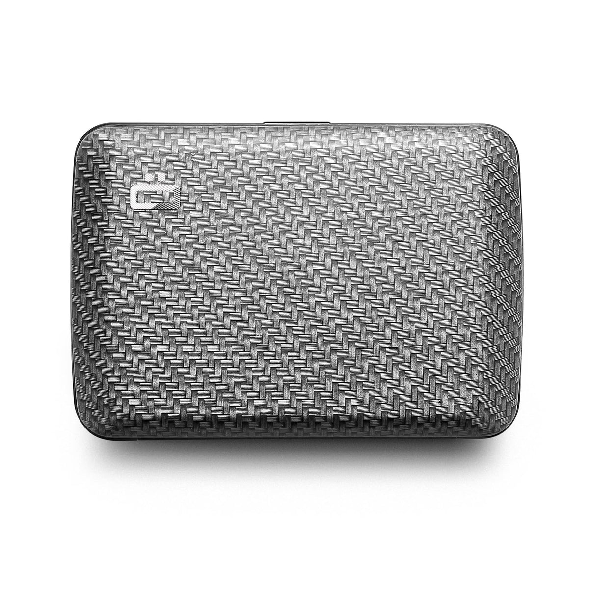 Aluminium Smart Case V2 Wallet - Metal Clasp - RFID Blocking Card Holder - Holds up to 10 Cards and Banknotes - Covering Carbon Serge Effect