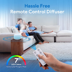 500ml Premium, Essential Oil Diffuser with Remote Control, 5 in 1 Ultrasonic Aromatherapy Fragrant Oil Humidifier Vaporizer, Timer and Auto-Off Safety Switch White