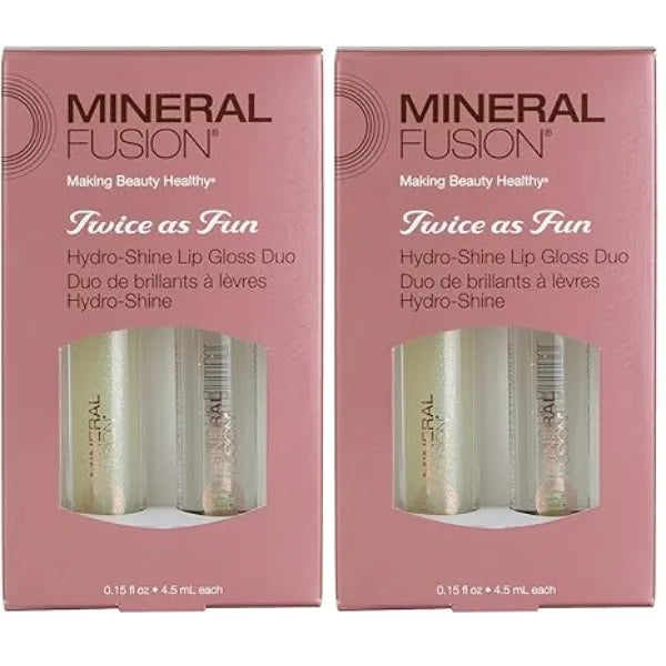 Mineral Fusion Twice As Fun, Hydro-Shine Lip Gloss Duo (Pack of 2)