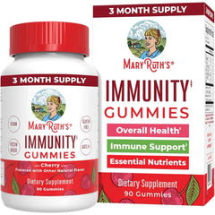 Mary Ruth's 5-1 Immunity Gummies with Elderberry for Kids & Adults | Cherry | Pectin Based | Vegan | 90 Count | 90 Servings
