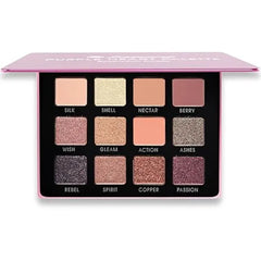 Lamora Pink Eyeshadow Palette 12 Soft Mauve Rose Shadows, Multi Use Eye Makeup Palette with Matte & Shimmer Finishes, Ultra Blendable Everyday Neutrals, Long lasting Wear, Travel Makeup with Mirror