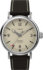 Timex Men's Standard 40mm Watch - Brown/Cream/Silver-Tone/Tan
