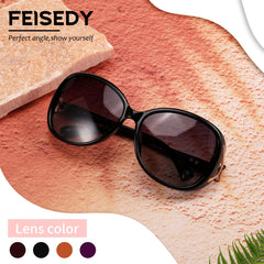 FEISEDY Women Oversized Polarized Sunglasses Ladies Large Shades Classic Fox Sunglasses B2730