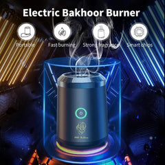 OUD Bukhoor Portable USB Rechargeable Smart Electronic Incense Burner, Electric Incense Burner, Rechargeable Arab bakhoor Muslim Incense Holder for Car and Home