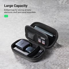 UGREEN Electronic Organizer, Travel Organizer for Electronics Accessories Water-resistant Shockproof External Hard Drive Case Small Travel Case for Cables, Chargers, SD Cards, Hard Disk, Flash Drives