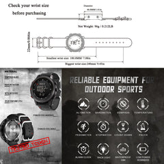 NORTH EDGE APACHE-46 Digital Sports Watches for Men Military Watches with Compass Temperature Steps Tracker Sport Tactical Survival Watches