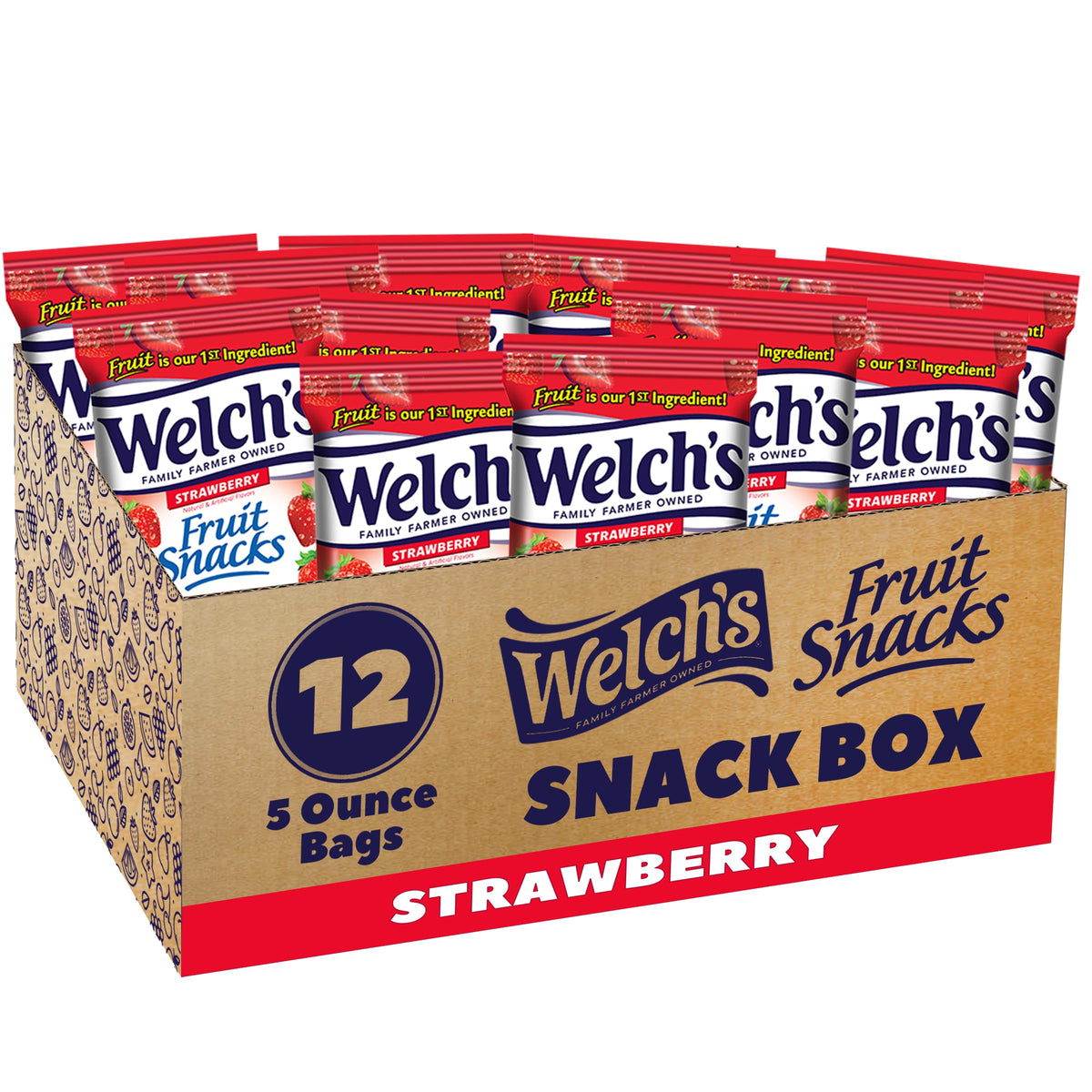 Welch's Strawberry Fruit Snacks, 5 oz (Pack of 12)