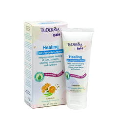 TriDerma Baby All Purpose Healing Cream, FSA Eligible for Chafing, Scrapes, Rashes, Dry Skin, Works like a Non-Greasy Healing Ointment with Calendula and AP4 Aloe Vera, 2 oz