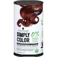 Schwarzkopf Simply Color Permanent Hair Color, 7.47 Medium Natural Copper