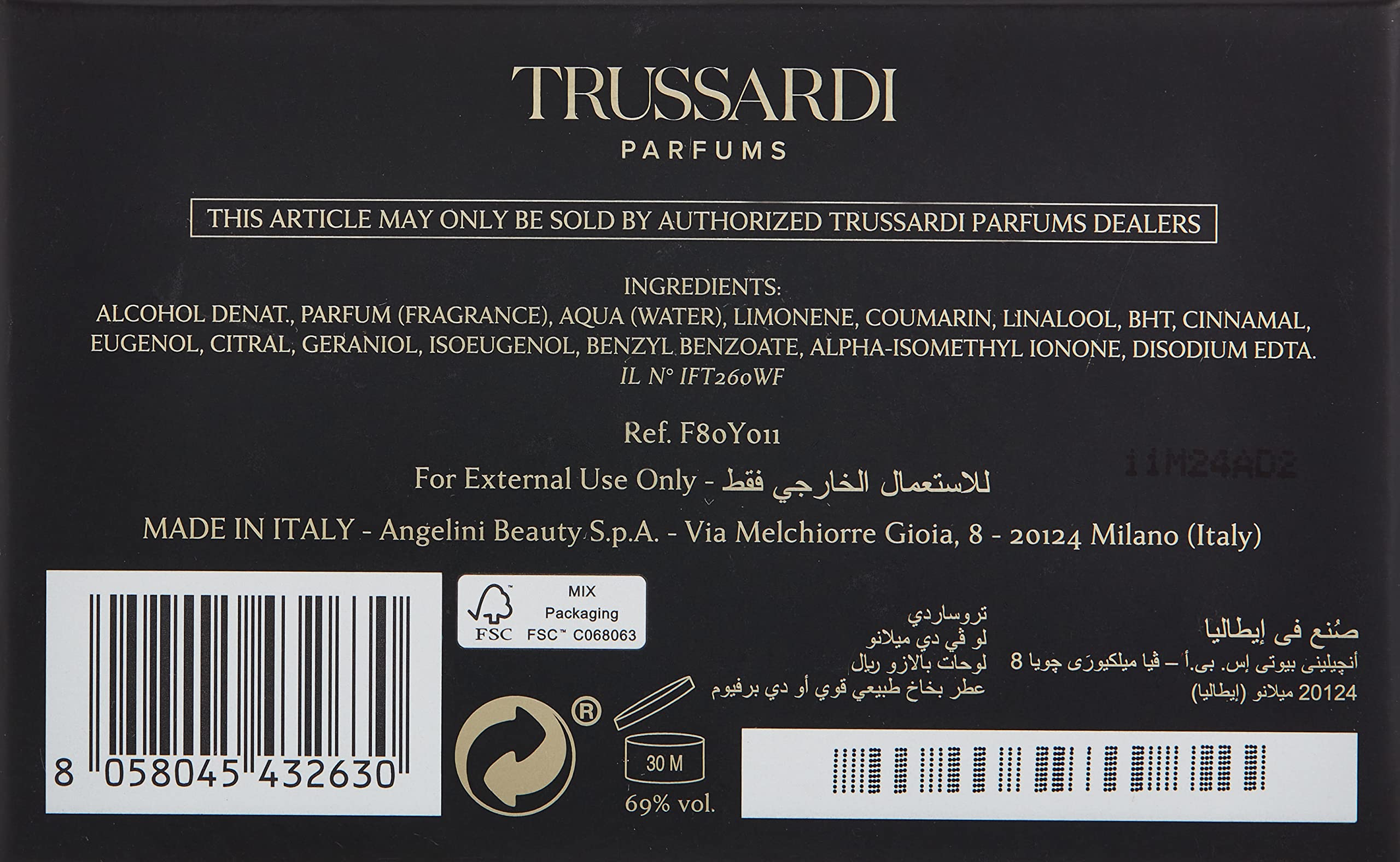 Trussardi The Paintings of Palazzo Reale Eau de Parfum Spray for Men 100 ml