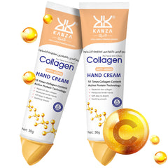 KANZA Collagen Anti-Aging Hand Cream Korean Collagens Moisturizer Moisturizing Hand Lotion Care with Collagens for Soft, Smooth & Youthful Skin - 30g (Pack of 2)
