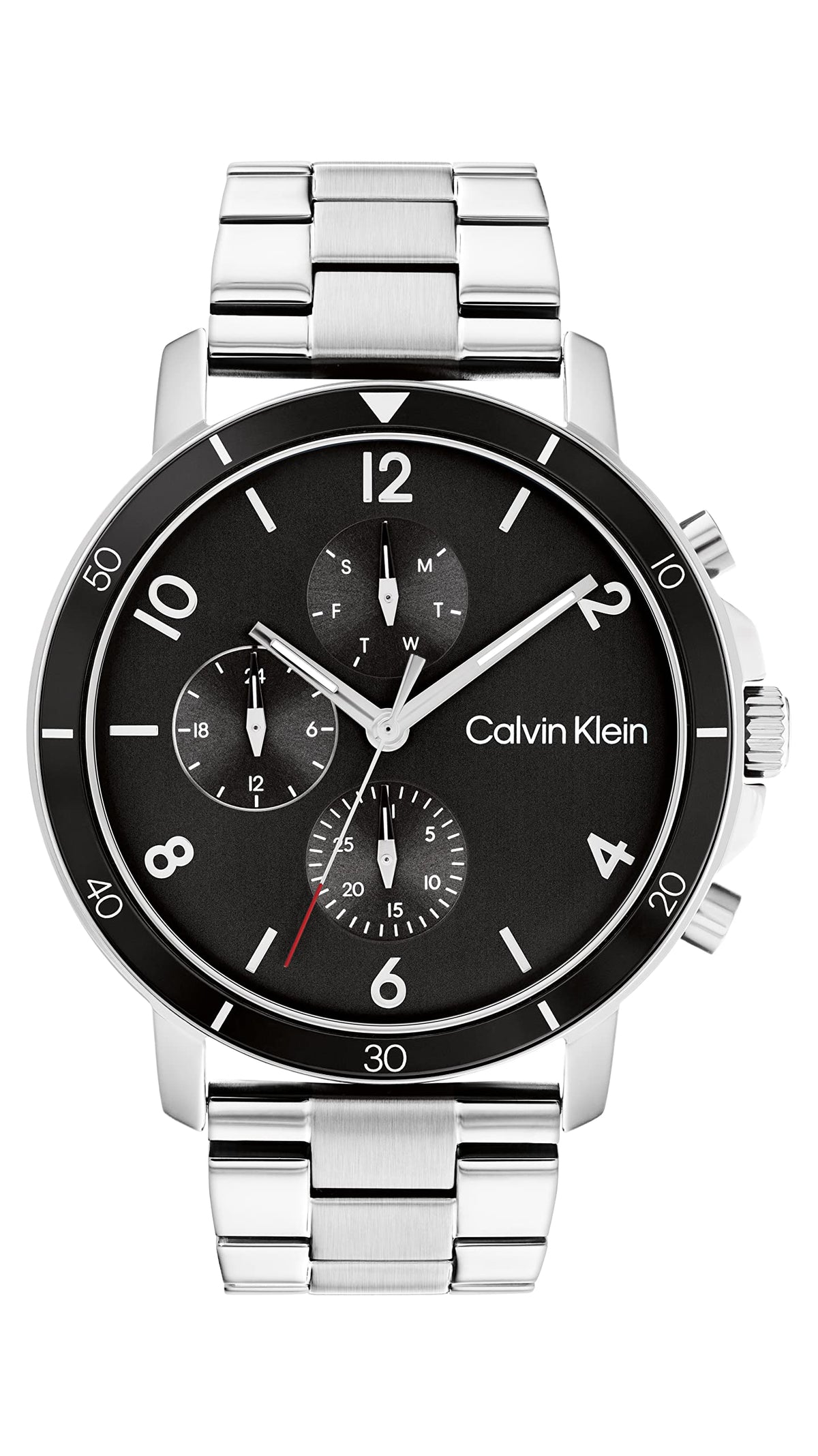 Calvin Klein GAUGE SPORT Men's Watch, Analog - Silver / Black