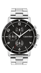 Calvin Klein GAUGE SPORT Men's Watch, Analog - Silver / Black