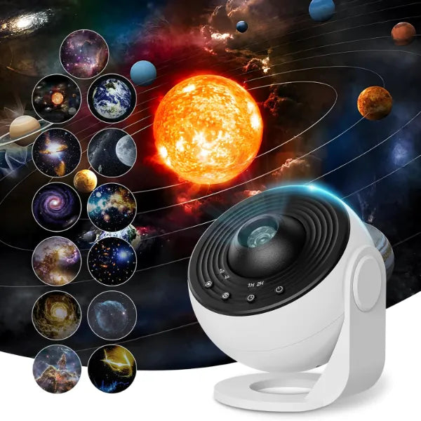 MuliVid Galaxy Projector Pro for Bedroom, 13 in 1 Planetarium Star Projector with Solar System & Constellation, Night Light for Ceiling - 360° Rotating with Timer, Adjustable Knob, Kids Adults Room Decor