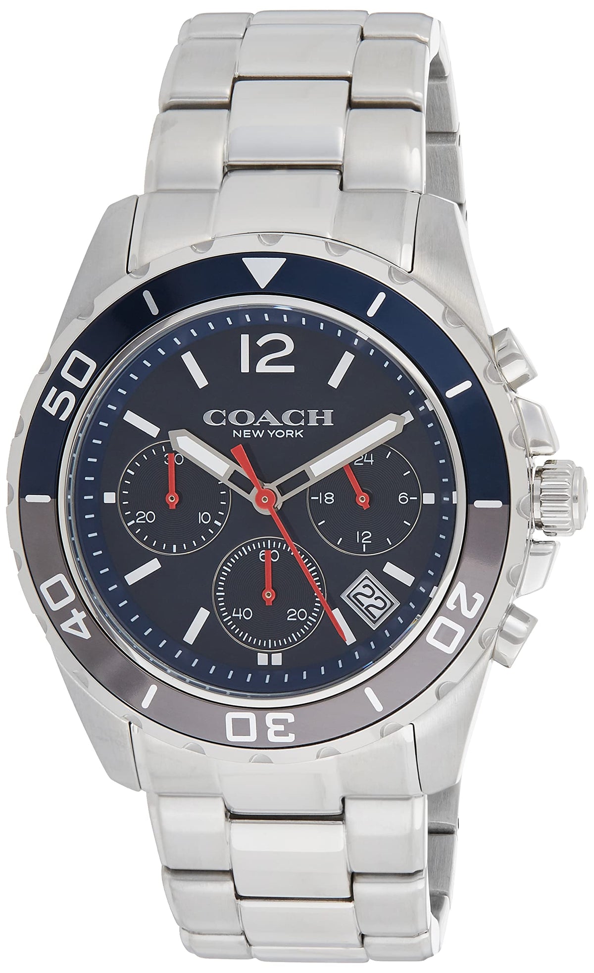 Coach KENT Men's Watch, Analog - Black / Blue / Silver – Discount Store
