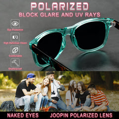 Joopin Polarized Sunglasses Men Women, Classic Square Sun Glasses 100% UV Protection Driving Fishing