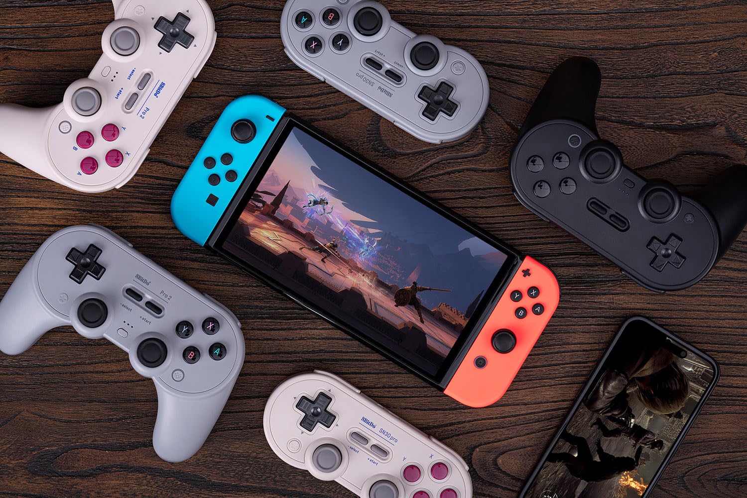 8Bitdo Pro Bluetooth Controller for Switch, Hall Effect Joystick