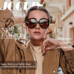 Joopin Polarized Sunglasses for Women, Ladies Big Frame Polarized Eyewear UV400 Protection Driving Fishing - Tortoise/Brown